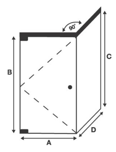90 Degree Enclosure With Header Rail